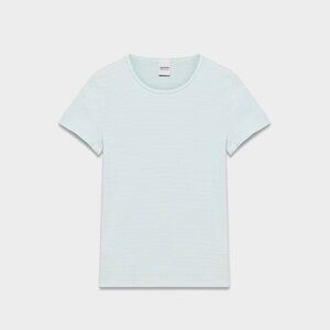 Aritzia HomeStretch™ Rib Crew T-Shirt in Dew Blue/White NWT